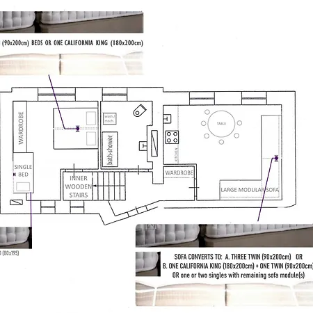Daire Heart, Split Level, Free Parking And Bag Storage